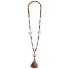 Women Boho Beaded Crystal Tassel Necklace Pendant Long Sweater Chain Jewelry star stone