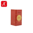 Factory Custom Tinplate metal plate packaging tube tea tin cans rectangular black tin boxes