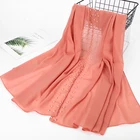 Wholesale customization fashion chiffon pearl beads scarf women muslim scarf hijab