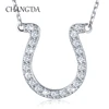 925 sterling silver cz good luck horseshoe horse shoe pendant necklace