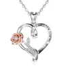 925 sterling silver girlfriend jewelry love cz small hollow heart shape pendant necklace