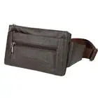 Real Genuine Leather Waist Pouch Pack Bag Men Waist Bag