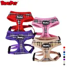 Soft Plaid Basic Custom Logo ID Large Dog Harness