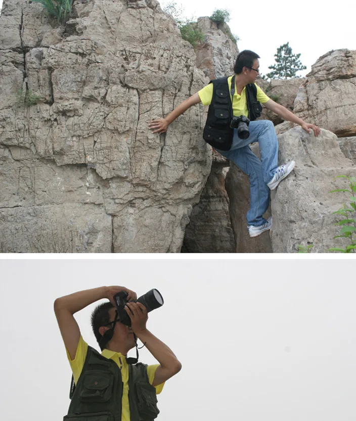 2015 New Spring and Autumn and Winter Men's Casual Sports Vests for Photograher Male Denim Sleeveless Jacket for Hunting Vests