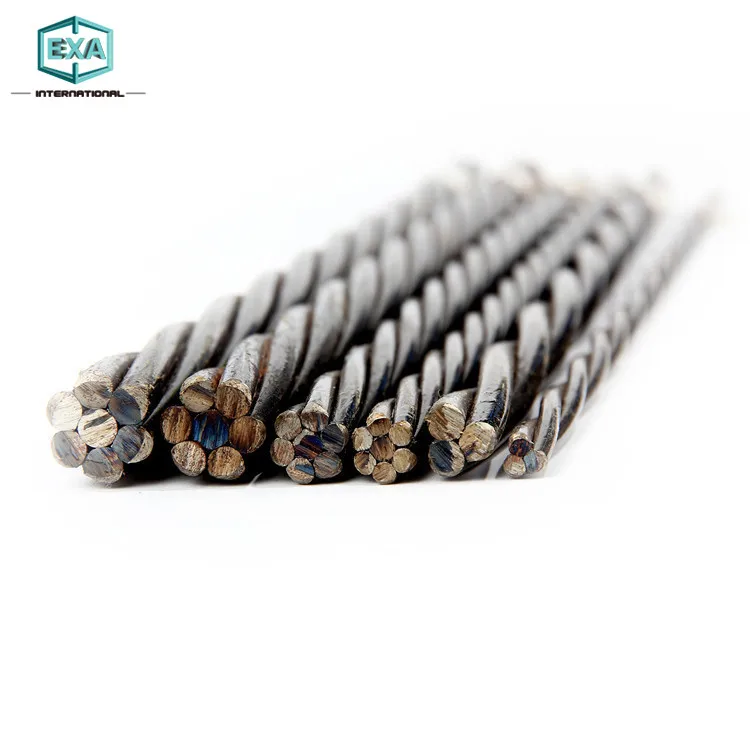 High Tensile low relaxation grade 270k 12.7mm 7 wire pc strands For Bridge