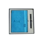 Professional Logo Printed Journal Hard Cover Notebook Custom Leather Notebook With Pen