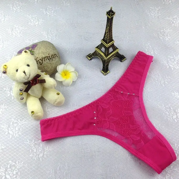 Stock 2016 New brand diamond Ice silk transparent panties everyday women's clothing intimates cotton women briefs sey girls unde