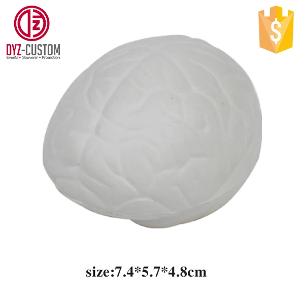 custom brain shape pu stress reliever ball pu foam brain stress