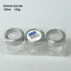 100ml simple round shaped bright Glass Spice Jar with metal lid
