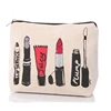 2018 Personalised Eyelash Cotton Canvas Cosmetic Bag Make Up Pouch