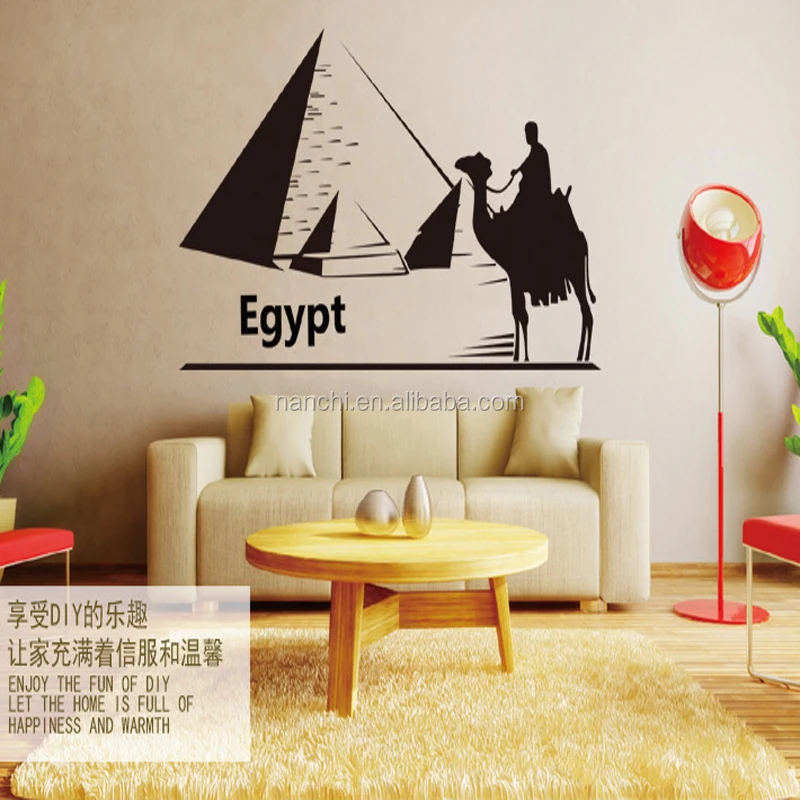 Fun Egypt Man Drive A Camel In The Desert Wall Sticker For Kids Room Fun Egypt Man Drive A Camel In The Desert Wall Sticker For Kids Room Living Home Decoration Removable Vinyl Stickers