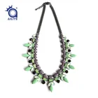 Hot Selling Peace Wood Resin Pendant Necklace Adjust Rope Length Fashion Jewelry