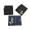 Wholesale 100 Pack 4x6 Inch Gold Foil Black Paper Custom Floral Thank You Cards With Black Envelope
