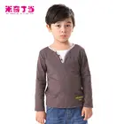 MIQIDIDA kids wear leisure styles patch work on collar smart boy t shirt cotton shirt