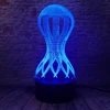 Jellyfish Animal action & toy figures 3D Illusion Led Lamp Colorful Nightlight Flash Lighting Glow in the Dark Luminous Model
