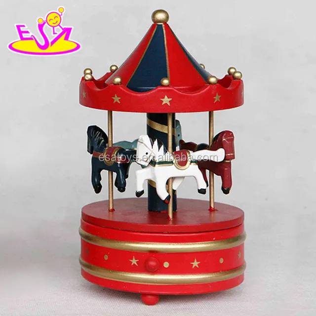 mini music box for kids,colorful christmas tree wooden music box