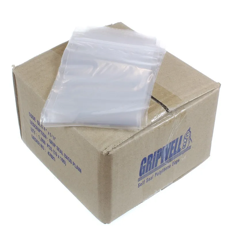 Clear Plastic Bags 100PCS Extra Heavy-Duty Reclosable Plastic