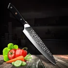8 inch Professional 67 layers Chef Knives Damascus Stainless Steel knives with G10 Handle chef knife kitchen hammer mirror