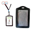 Neck Strap lanyard staff id name exhibition leather name card holder id card holder