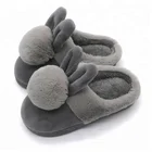 Winter Children Fluffy Animal Rabbit Slippers For Kids Rabbit Fur Slippers