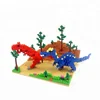 new hot sell educational building blocks dinosaur series large diy mini block, eco building block