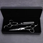 Premium hair scissors professional japanese 440C steel razor edge hairdressing scissors shear set salon set MST813