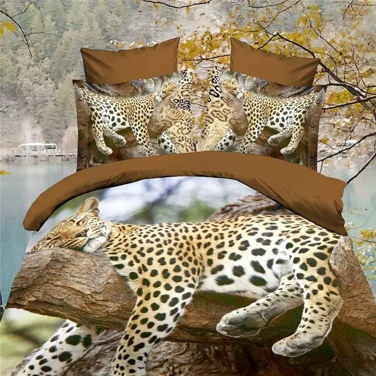 LUURY 3D animal horse leopard tiger flower bedding bed sheet set bedclothes duvet cover set bedding set .