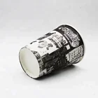 8oz/250ml disposable hot drink coffee ripple wall paper cup with lid