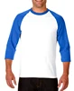 Free shipping custom t shirt printing high quality 100% cotton unisex size 3/4 sleeve raglan men's t shirt