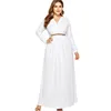 YSMARKET Hot Fashion Plus Size Women Long Dress Loose Sexy V Neck Casual Party Dresses Maxi Muslim Style Clothing EFP3107