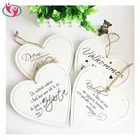 Quality Customized Heart Wood Ornament with hanging string