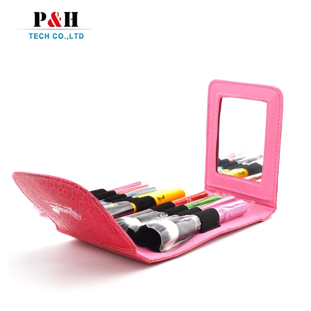 New style high quality magnetic cosmetic gift packaging brush display box with mirror