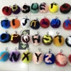 Factory wholesale handmade colorful fox fur ball pom pom keychain