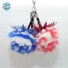 Generic Real Fox Fur Ball Key Chain for Womens Bag or Cellphone or Car Pendant