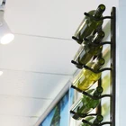 Popular wine racks wall mounted metal shelf for wine cellar home bar use