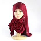 Hijab scarf 2019 muslim jersey cotton add stone design hijab of mix 31 colors scarf women hijab