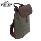 Tourbon Fashion Leather Wheat Computer Bag Laptop Backpack For Women