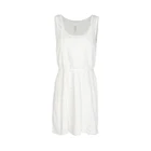 2019 New Style White Embroidery Soild A Line Women Round Neck Sleeveless High Quality Dress