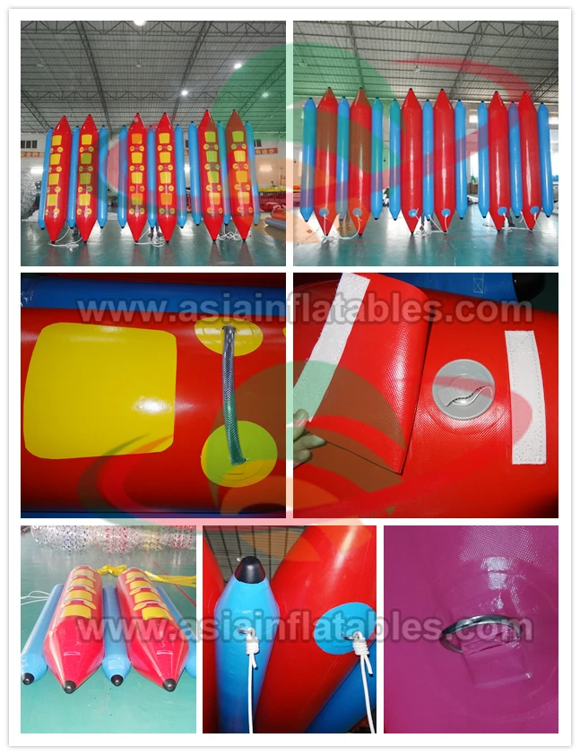 Water Fun Park 10 Seats Towable Double Flying Fish Inflatable Banana Boat