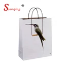 2018 BSCI Custom 4 Color Printing White Brown Paper Lunch Bags With Handles