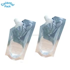 2016 special shape plastic drink bag for juice custom spout pouch 8oz/12oz/16oz stand up bag with spout