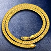Hot Men Necklace Casual Chain 5MM Copper Alloy Jewellery 18K Gold Plated Jewelry Fashion Men's Necklace