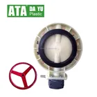 gear operated double flange wafer frpp universal butterfly manifold valve