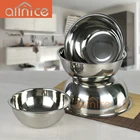 Allnice wholesale 4pcs cheap price polishing stainless steel large soup bowl for restaurant