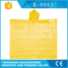 0.02mm one time use transparent pe rain poncho
