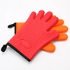FDA Heat-Resistant Waterproof Non-Slip Food Safe Silicone Oven Gloves Pot Holders Silicone Oven Mitts with Lining