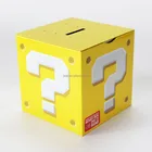 Hot sale hinged top square tin can coin bank for children