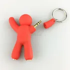 Hot selling promotional gifts man shape 3.5mm 2 ways phone music splitter