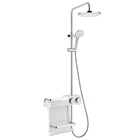 Wall mounted stainless steel white italian bathroom bath rain shower