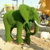 Outdoor Garden Decor China Suppliers Metal Skeleton New Product Green Artificial Grass Sculpture Elephant Statue